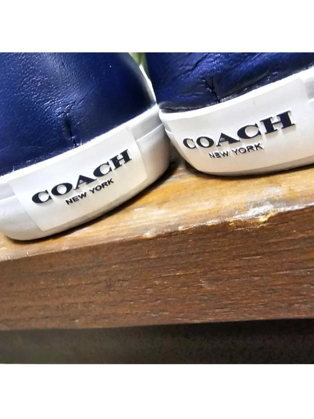 Coach Navy Allegra Signature C Slip On Sneakers Casual Preppy Shoes Size 6B